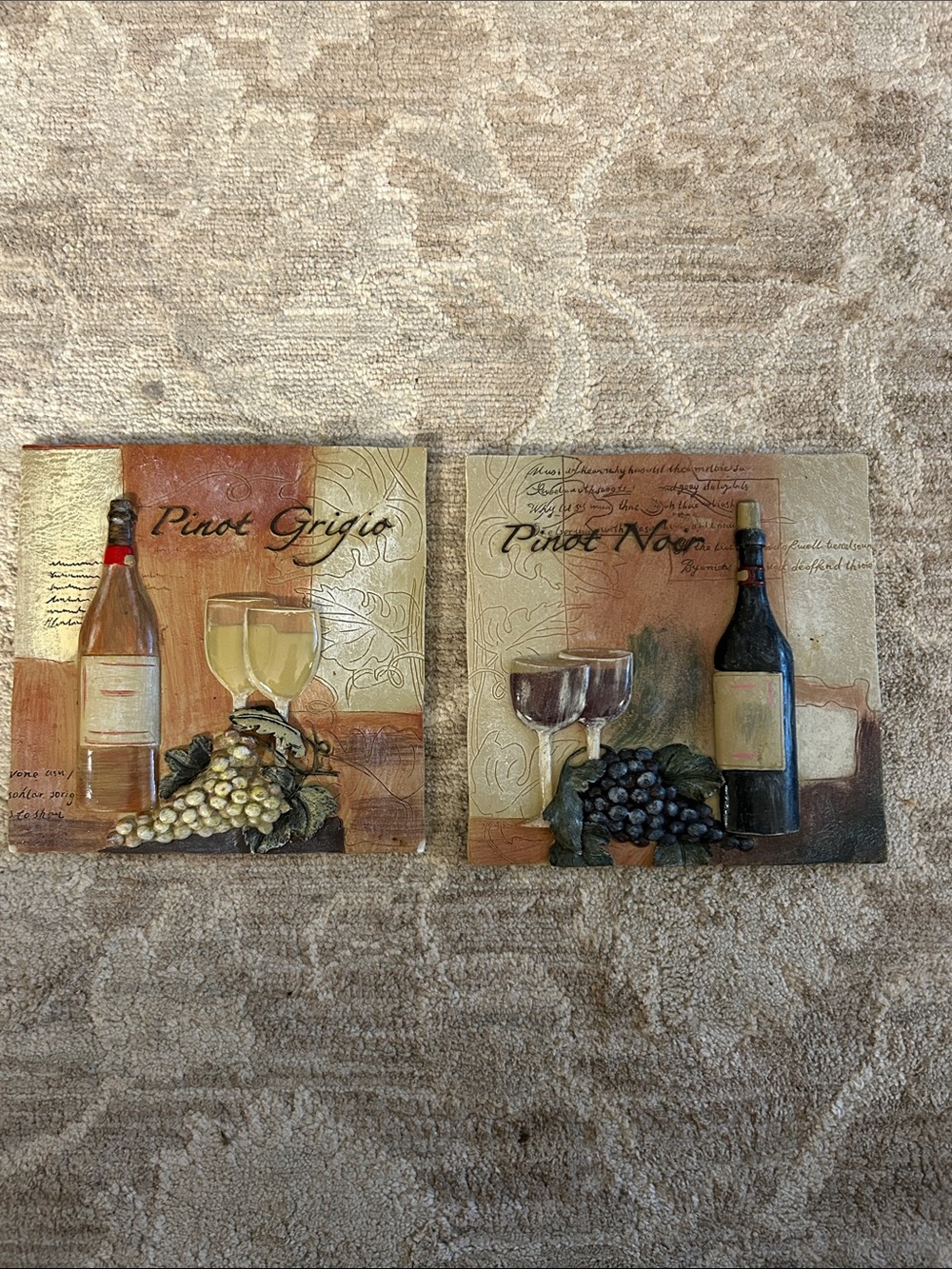 2 3D Wine Decor